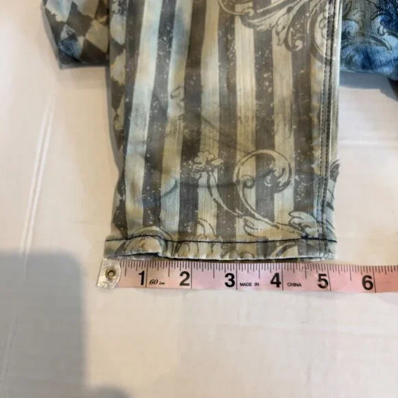 HUDSON Krista Roses Graphic Super Skinny Jeans Sz 29 Streetwear Art to Wear - Picture 11 of 11